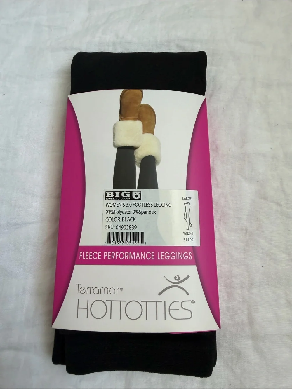 Terramare Hottotties Women's Fleece Footless Leggings - Black